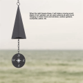 1 Piece Retro Design Iron Triangle Wind Bell with Compass Metal Wind Chimes Decor. 