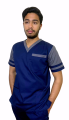 doctors OT Uniform scrub suits OT kit strapped arm contrast navy grey. 