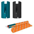 2 Piece Wrapping Paper Cutter, Xmas Gift Wrap Cutter Gift Wrap Cutter Black & Green Plastic Kraft Paper Roll Cutter, and Decoration. 