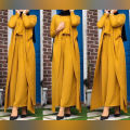 knot style jumpsuit with gown. 