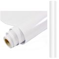 2 Feet X 5 Feet Self Adhesive Glossy Shiny White Furniture Decor Kitchen Counter Shelf living Room Drawing Room Cabinet Table Door Water Proof Sticker Wallpaper. 