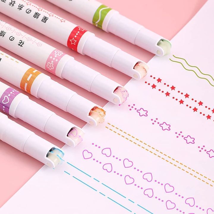 Designer%20Linear%20Roller%20Curve%20Highlighter%20Pens%20Set%20(Pack%20of%206%20Pens)%20Colored%20Cute%20Outline%20Curve%20Highlighters%20Pens,%20Cool%20Pens%20For%20Kids%20And%20Adults,%20Highlighter%20Pens%20For%20Study,%20Drawing,%20Office%20Use,%20Card-decorating%20-%20Image%204