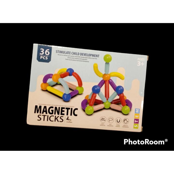 36 PC's magnetic sticks puzzle game for all ages imported high quality durable long lasting easy to use please chat or WhatsApp us for easy conversation