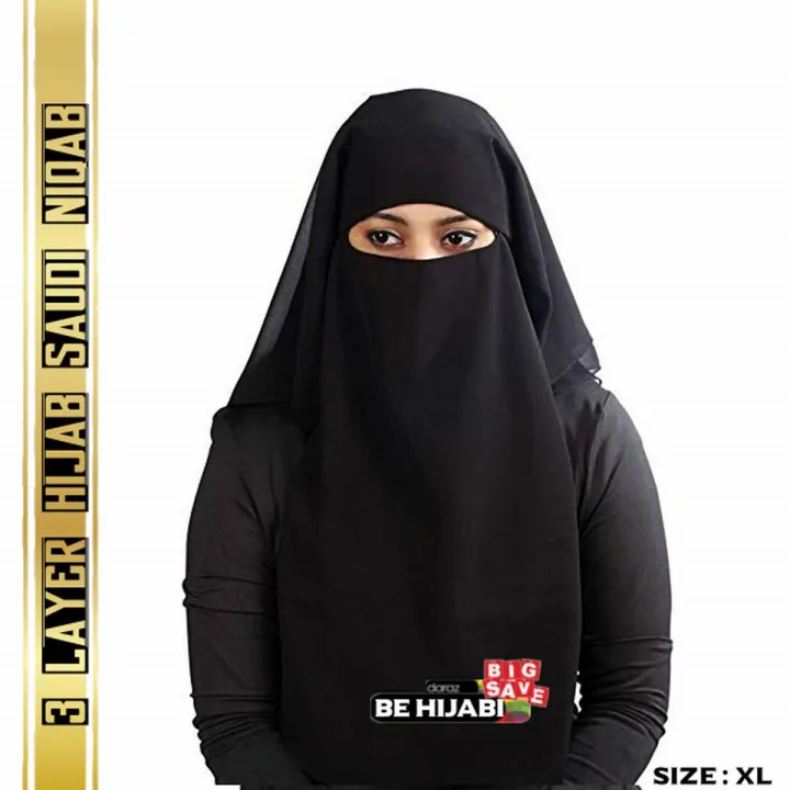 Be%20Hijabi%20Women's%203%20Layer%20Hijab%20Saudi%20Niqab%20In%20Breathable%20Formal%20&%20Chiffon%20-%20Black%20-%20Image%204