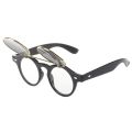 2X Cute Uni Goth Goggles Glasses Retro Flip Up Round Sunglasses. 