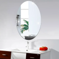Self-Adhesive Flexible Mirror Wall Stickers, Oval-Shaped Non-Glass Decorative Mirror Sheets. 