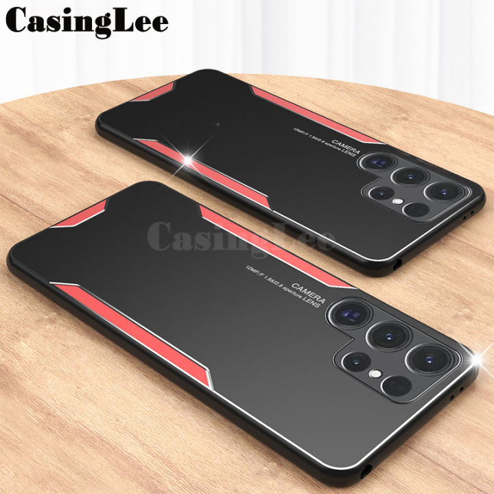 For Samsung Galaxy S24 Ultra case Aluminum Metal Matte Cover Soft Silicone Frame Camera Protection For Samsung Galaxy S24 Plus Back cover Phone cases