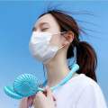 Upgrade Imported Quality Neck Fan Aromatherapy Lighting Neck Cooler Hand Free Neckband Fan Portable USB Rechargeable Dual Fan. 