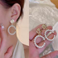 1Pair Korean Style Pearl Zircon Non-piercing Earrings Fashion Geometric Ear Clip GJCUTE. 