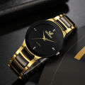 ORLANDO Men Luxury Watches New Arrived Cool Black Gold Quartz Steel Wristwatch Exquisite Masculino Relogio Fashion Clock. 