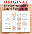 New Arrival Original FV Flawless Foundation – Professional Matte Finish, Long Lasting, Oil Free, Full Coverage Foundation for All Skin Types. 