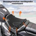Back pain Relief Motorcycle Honeycomb Gel Seat Cushion 3D Mesh Fabric Comfort Autobike Decompression Cover Shock Absorbing Relief Cushions - Bike Seat Cushion For Back pain - Motorcycle Seat Cover  - seat cushion for motor bike - air mesh seat cover. 