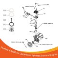 K-0650 Compression Ring Kit-1 x D25837 coated cylinder liner
1 x DAC-308 coated oil-free piston ring
1 x SSF-3158-1 piston rod cap screw
1 x SSG-8156 valve plate to cylinder liner O-ring
1 x ACG-45 cylinder head to valve plate O-ring-. 