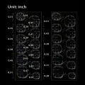 Qiao Jelly Gel Patch, Sticky Seamless Slider Fruit T) Transparent Double-sided 288Pc (12Shee Nail Glue Sticker Self-used for Nail Art Technique. 
