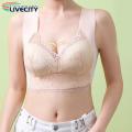 Wireless Bra Comfortable Lace Plus Size Seamless Push Up Padded Sports Bra for Women Anti-snagging Breathable Underwear Breast Support Bra. 