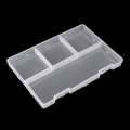 Adjustable Double Layer Component Organizer Storage Box F240 8 Grid Tool Container with Double Buckle Clear White by Electrica. 