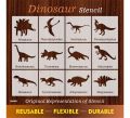 Pack of 12 Dinosaur Reusable Stencil For wall Painting Art DIY Home Decor, Album Crafts and Canvas. 