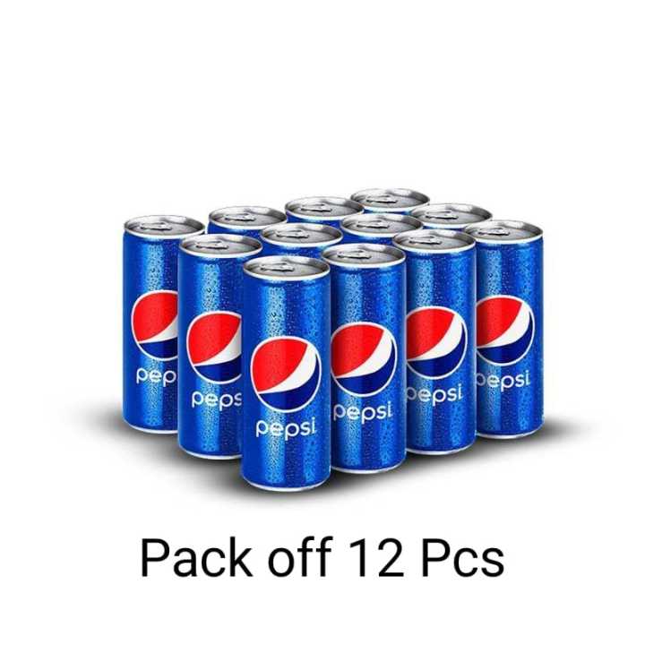 Pepsi 250ml Can (12 Pack) | Chilled Carbonated Beverage | Perfect Party Drink