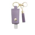 30ML Leather Hand Sanitizer Keychain Holder Travel Bottle Hand Sanitiser Case Refillable Container Flip with Tassel. 