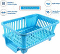 Kitchen Dish Rack | Plates and Utensil Dryer and Organizer | 3 in 1 Set | Premium Quality Plastic. 