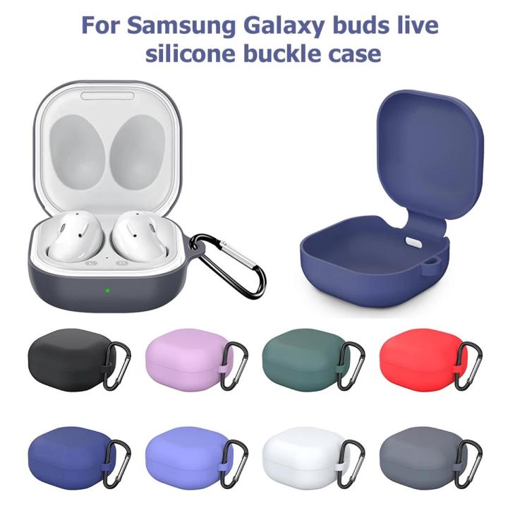 Anti-shock Silicone Soft Protective Case With Hook For samsung galaxy Buds Live