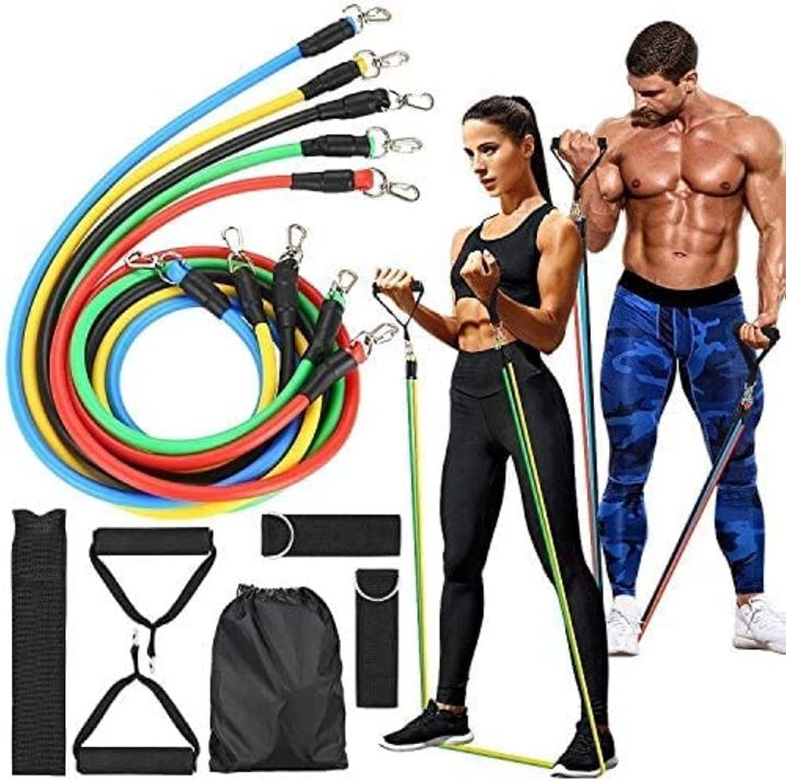 Power Resistance Bands for Workout for Women & Men (11pcs), Physical Therapy, Strength Training, Exercise Bands for Home and Gym Workouts. Perfect Resistance Band for Exercise and Muscle Building