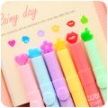 6 Pcs/Lot Flower Highlighter Stamp Marker Pens DIY Scrapbooking Tools Zakka Stationery Canetas Escolar School Supplies F6285. 