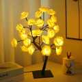 Rose Tree Lamp 24 Led Rose Flower Tree Lights USB Table Lamp Fairy Lights Office And Bed Room Decoration. 