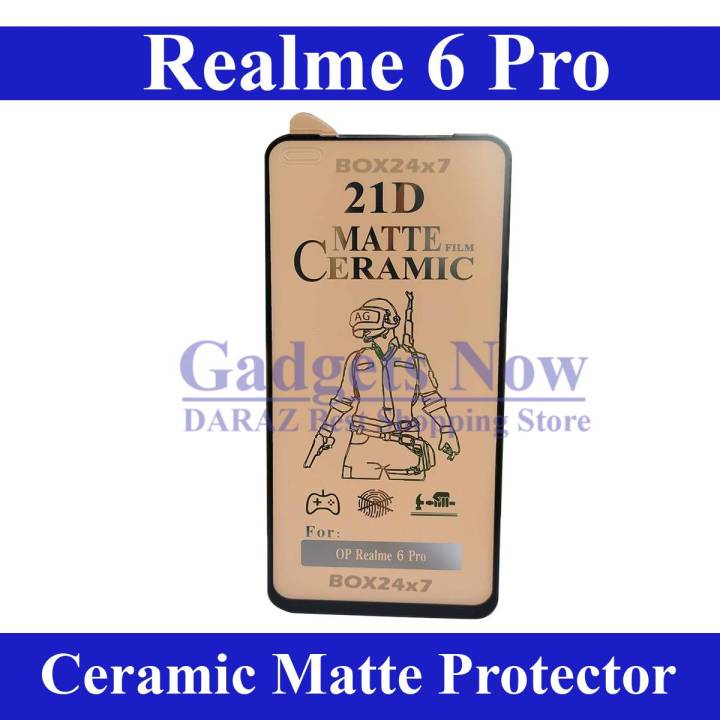 Realme 6 Pro Ceramic matte unbreakable antishock hybrid film 9D/11D/21D temper Fiber sheet glass for Realme 6 Pro