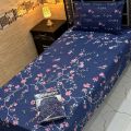 Cotton Crystal Single Bed Sheet Set-1 bed sheet 1 pillow cover. 