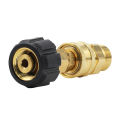 Pressure Washer Adapter Set, Quick Connector, M22 14mm Swivel To M22 Metric Fitting,M22-14 Swivel + 3/8 Inch Plug, 3/8 Inch Quick Disconnect + M22 Male Quick Connect Kit,5000 PSI. 