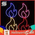 HelloWorld Neon Light Non-Glaring Flame LED Light Sign Wall Hanging Decoration. 