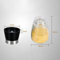 Portable Kitchen Salt Pepper Mill Grinder Bottle Seasoning Jar Holder Container. 