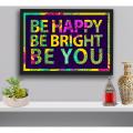 Inspirational Or Motivation Quotes Wall Hanging Glass Photo Frame in Premium Glossy Photo Paper A4 8x12” size for Home Decor and Decoration Accessories. 