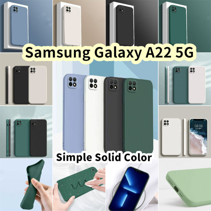 Original%20For%20Samsung%20Galaxy%20A22%205G%20Silicone%20Full%20Cover%20Case%20Solid%20Color%20Phone%20Case%20Cover%20-%20Image%205