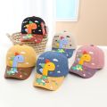 Cute Cartoon Dinosaur Kids Baseball Cap Autumn Winter Corduroy Children Hat Outdoor Warm Toddler Casual Bonnet 2-5Y. 
