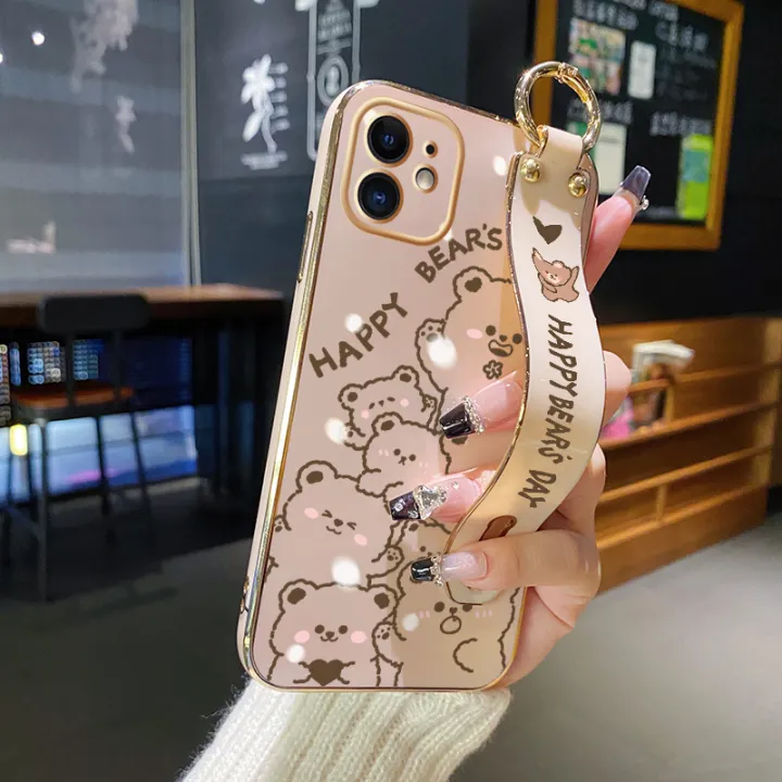 JIUMOO%20For%20OPPO%20A93%202020%20Case%20With%20Wristband%20Cartoon%20Cute%20Line%20Bear%20New%20Design%20Shockproof%20Phone%20Case%20Pattern%20Plating%20Silicone%20Casing%20Full%20Cover%20Camera%20Thin%20SoftCase%20Protection%20Cases%20-%20Image%209