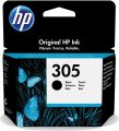 HP 305 Cartridge - Black - 100% Original Ink Cartridge. 