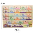 English Alphabet Wooden Puzzle Board | Early Learning Alphabet Board | ABC Wooden Puzzle Board | Best for Montessori kids. 