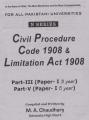 Comprehensive Assignments on Civil Procedure Code and Limitation Act Paper 1 LLB Part 3 by MA Chaudhary. 