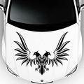 size: 2.5 x 2 feet - Double Headed Falconn design Car stickers for interior exterior decoration decor lovers - Black color. 