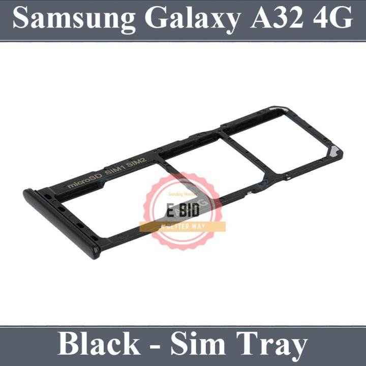 Samsung Galaxy A32 4G SIM Tray Sim Jacket Sim Slot Sim Door For Samsung Galaxy A32 4G - Black