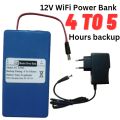 12 V WiFi Router Power Bank 12 Volts Upto 5 hours Backup 1.5A Compatible with Tp Link, Tenda, PTCL, Fiber Devices Backup Solution for Wifi Routers with Adapter. 