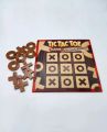 Tic Tac Toe Wooden Cross Zero Game. 