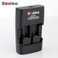 Soshine S5 USB 2 Slots Li-ion RCR123/RCR2 Rapid Battery Smart Charger with LED Indicator for 14250/CR2/16340/17335/15266 Battery. 