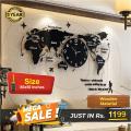 World Map Wall Clock. 
