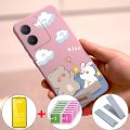 3 in 1 Case for VIVO Y36 y16 y17s y02s v25 pro V25E 4g y27s Y27 y22 y22s y35 5g back cover Softcase shockproof Cover new design aesthetic with holder and soft film YTMCBZJXX01. 