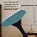 2 in 1 Window Cleaner Durable 360° Rotatable Glass Wiper Squeegee Mesh Screen Brush with Non-Slip Handle Household Cleaning Tool Multifunctional Mosquito Screen Brush with Dual Use – Wet and Dry Window Cleaning Tool for Glass, Screens, and Dust Removal. 