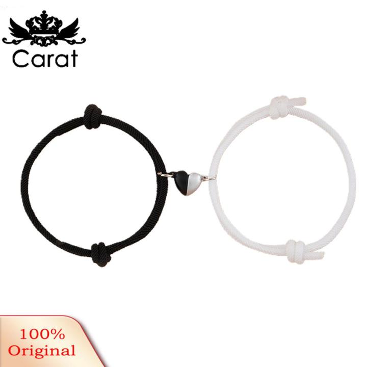 Carat Couple Bracelet Eye-catching Exquisite Magnetic Heart Couple Hand Chain