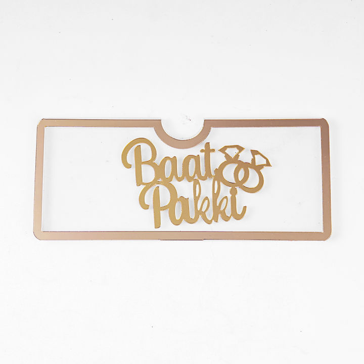 Premium Acrylic Design Baat Pakki Acrylic Envelopes